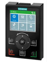 Siemens SINAMICS G Intelligent Operator Panel IOP-2 for G120, G120P, G110M, G110D, G120D, G120C, ET 200PRO FC-2 with multilingual support.